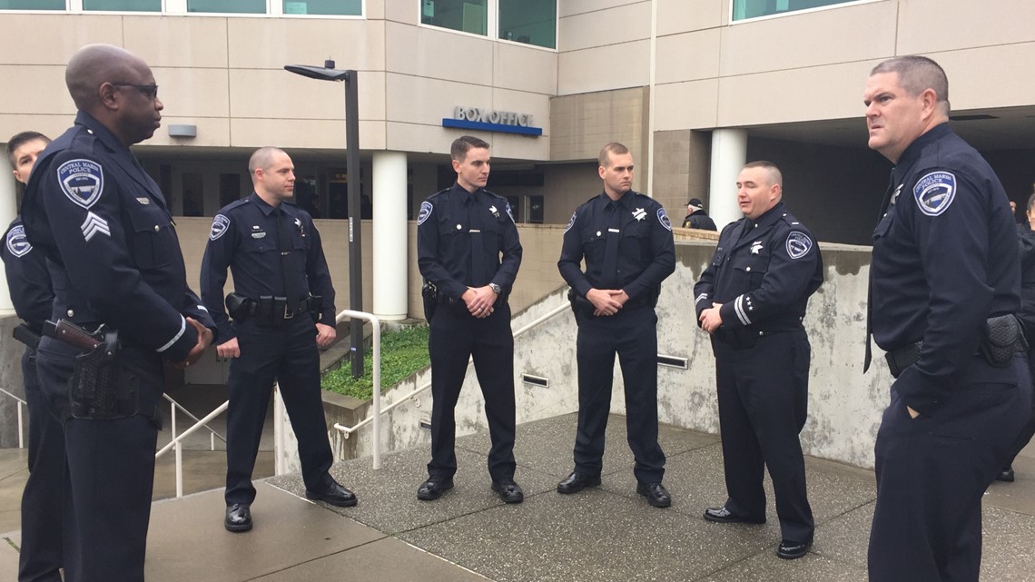 The law enforcement family comes together for Officer Corona's funeral
