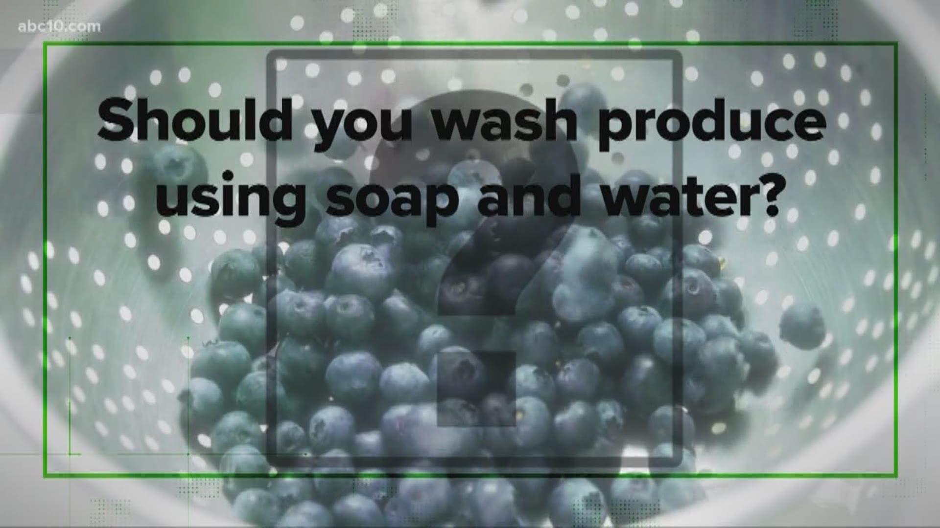 A video on safe grocery shopping originally recommended that people soak fruits and vegetables in soapy water to clean them, but doing this is not recommended.