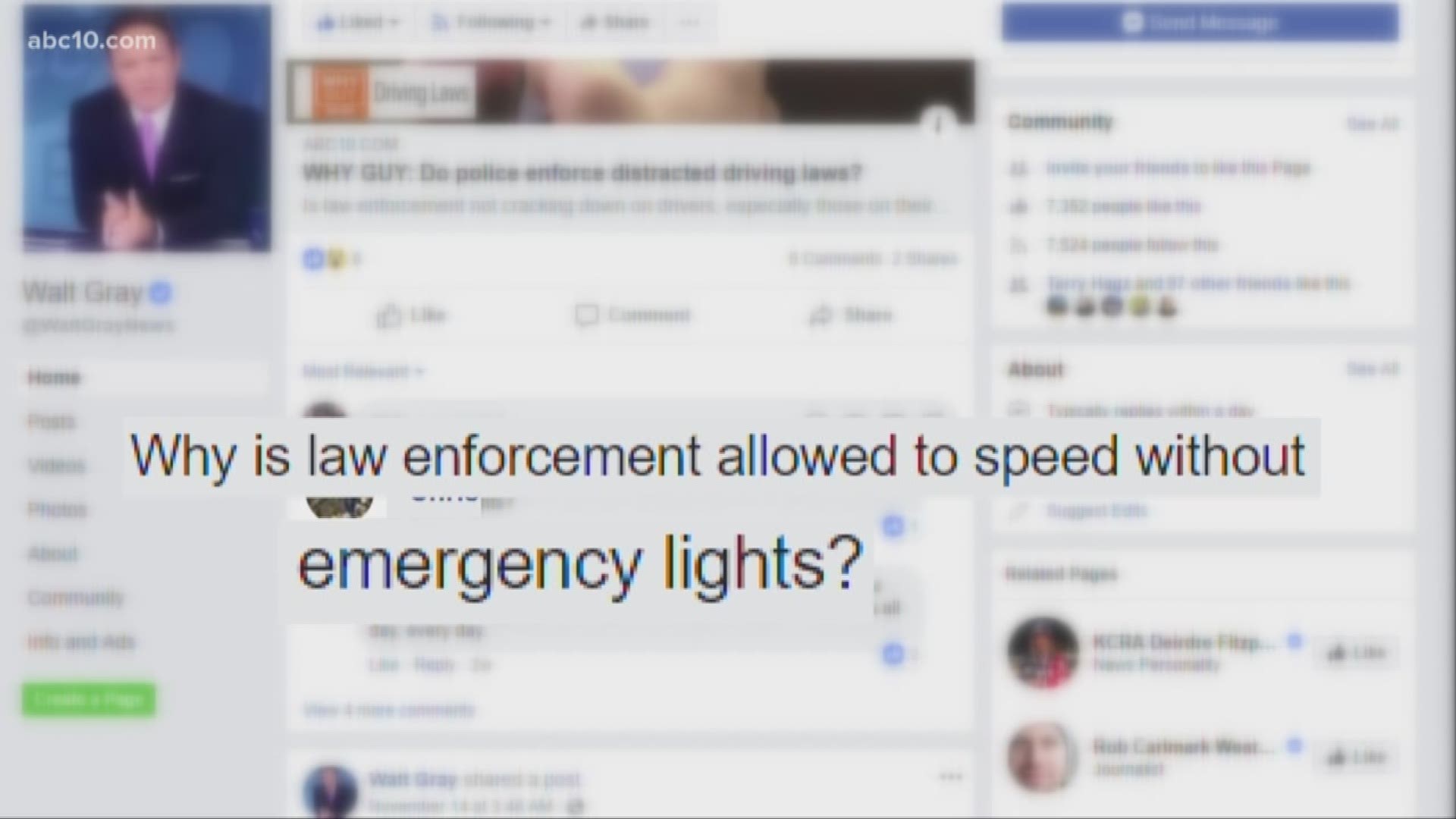 Walt Gray explains why sometimes, police speed past you without their emergency lights.