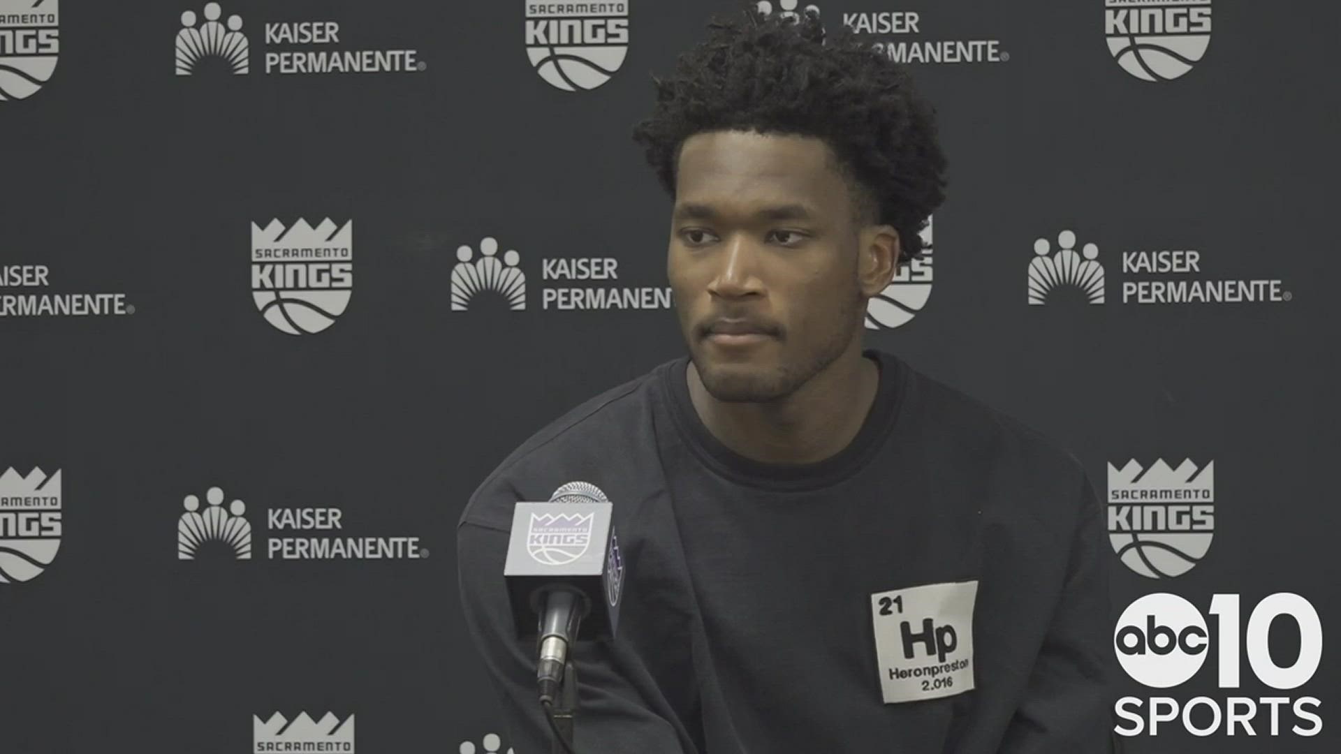 Damian Jones on the Kings' 127-124 OT loss to the Phoenix Suns, the fight his team showed down the stretch and losing Domantas Sabonis to a knee injury.