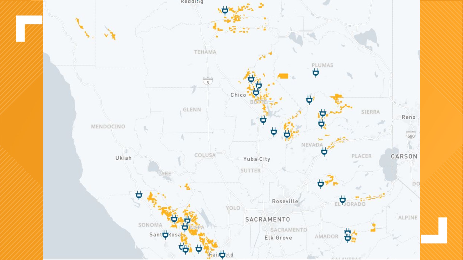 PG&E power shutoffs in Northern California from Red Flag Warning ...