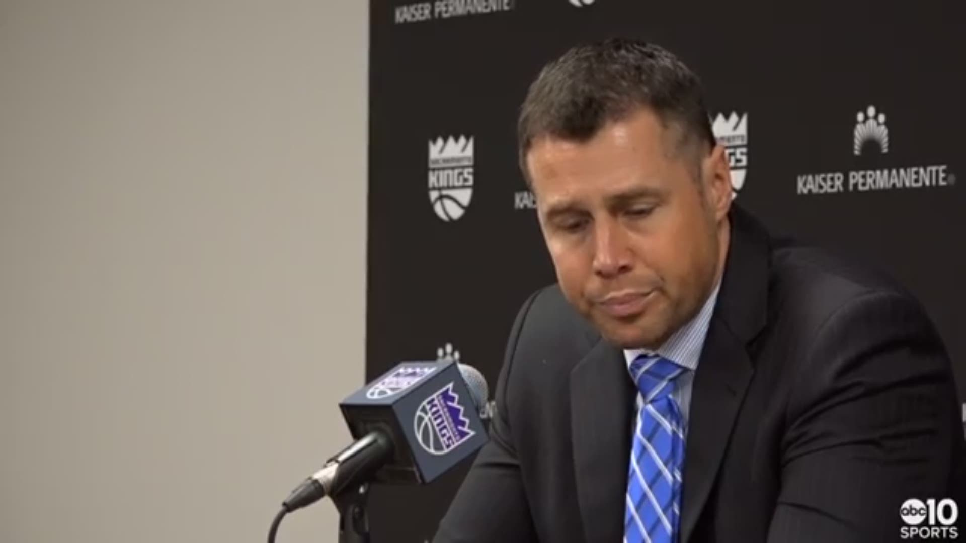 Kings coach Dave Joeger talks about his team still making strides despite losing another game down the stretch to an upper echelon opponent, following Tuesday's loss in Sacramento to the Boston Celtics. He talks about his team's final possession, their defensive effort and the fight his team showed in the defeat.