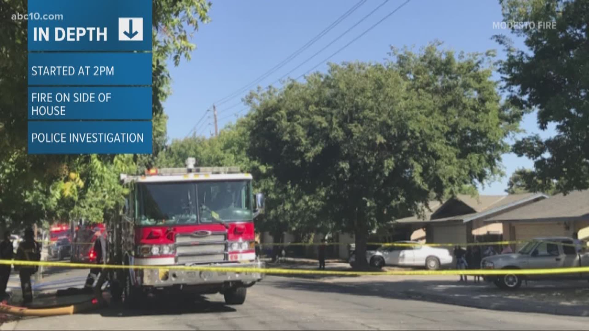 Modesto fire officials say crews were dispatched to the home, located in the 1600 block of Floyd Avenue, around 2 p.m. One victim was found inside the home and confirmed dead at the scene. 