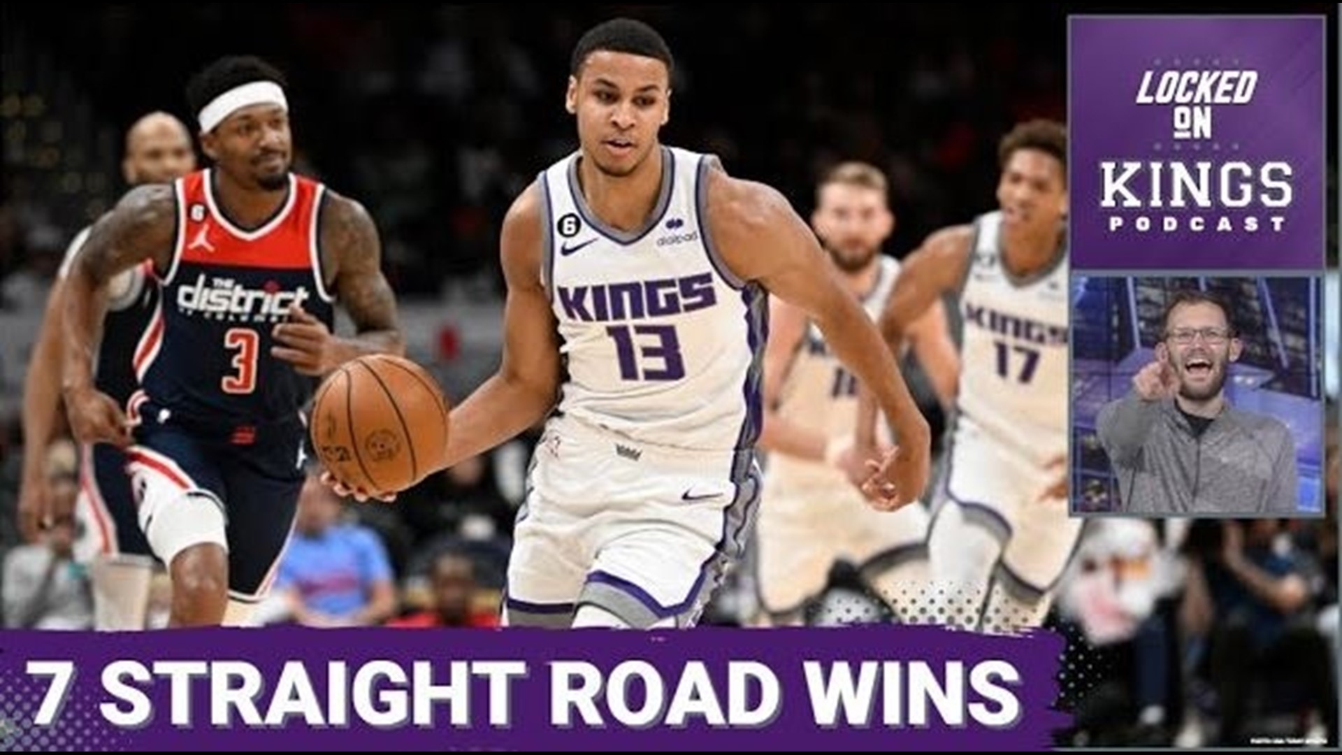 Matt George on the Sacramento Kings winning their 7th straight road game, the 2nd longest streak in franchise history, behind big nights from the stars.