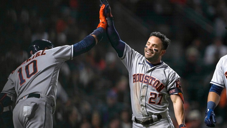 Jose Altuve has a MONSTER night! (2 homers, great play on 10-year