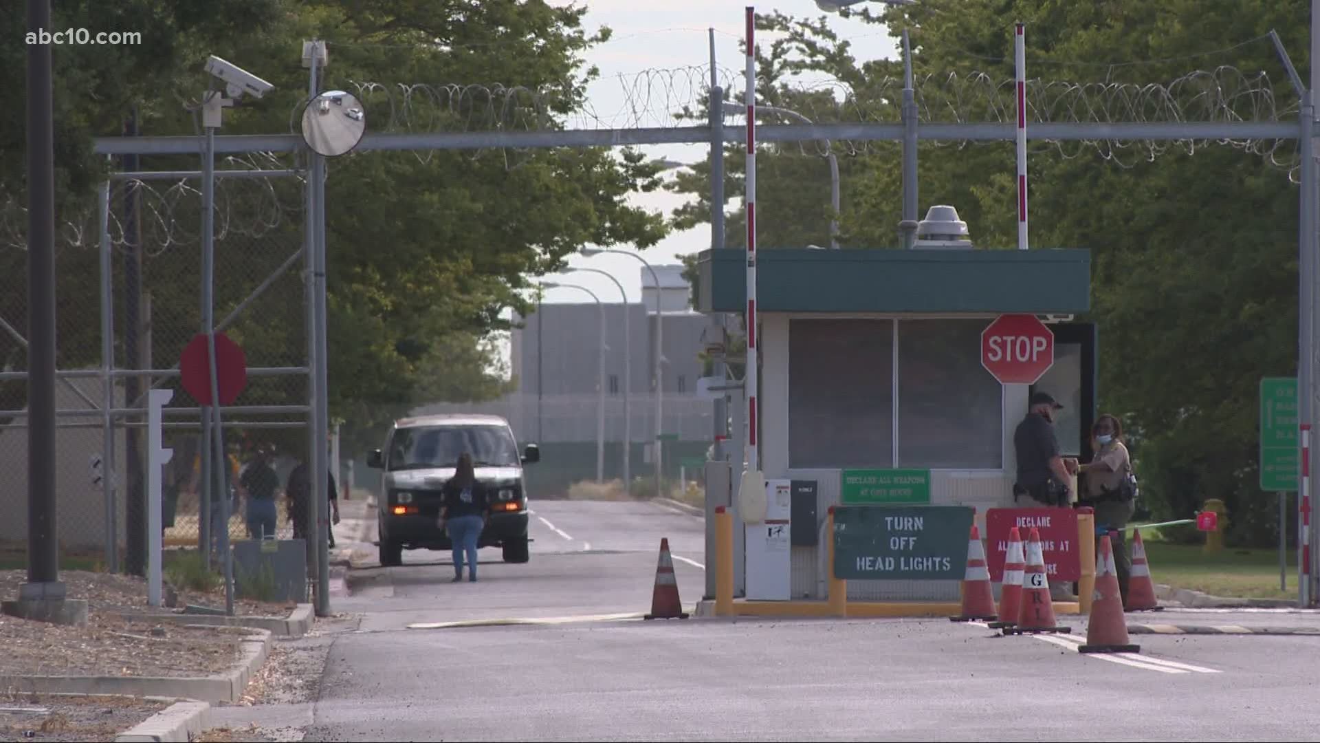 Activists in Stockton protested outside the N.A. Chaderjian Youth Correctional Facility, calling for the release of juvenile prisoners over coronavirus concerns.