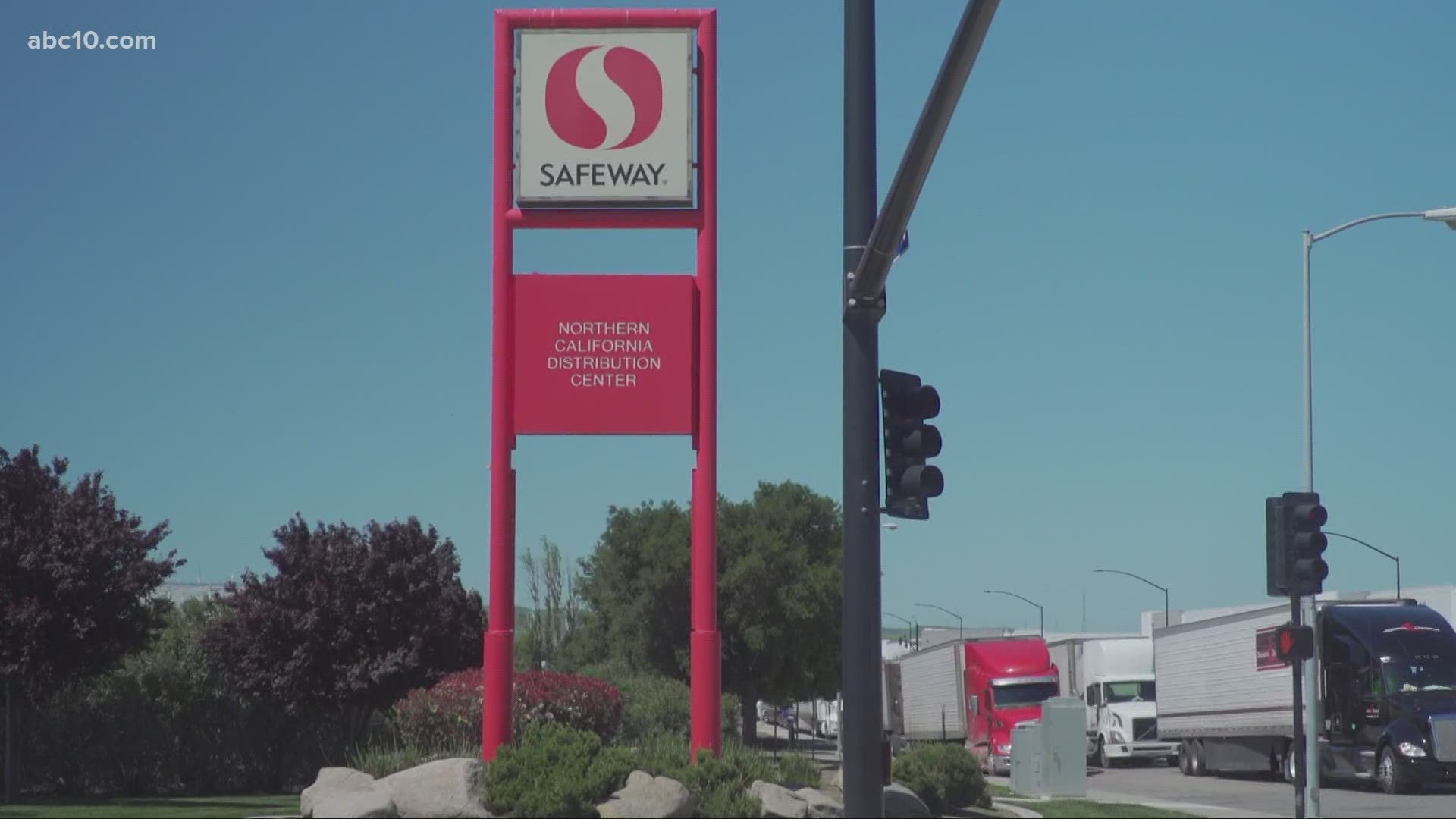 Safeway says they have been providing masks and gloves to employees, taking temperatures and placing social distancing markers on the ground.
