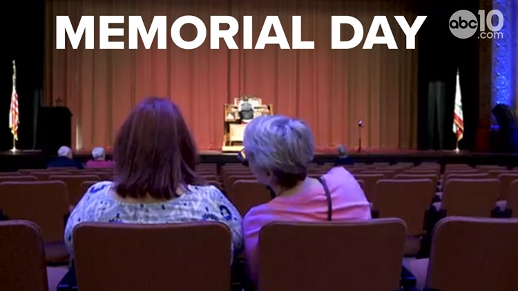 Sacramento Memorial Auditorium honor veterans with flag ceremony, music