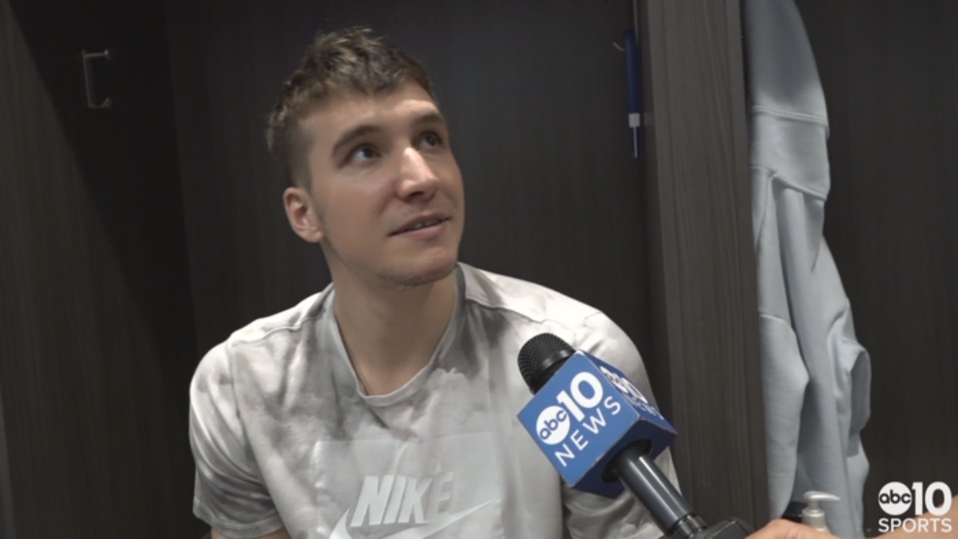 Kings guard Bogdan Bogdanovic talks about his team improving their fast paced offense in practice, how that carried over into Wednesday's win in Sacramento over the Atlanta Hawks and compares Harry Giles to Chris Webber and Draymond Green.