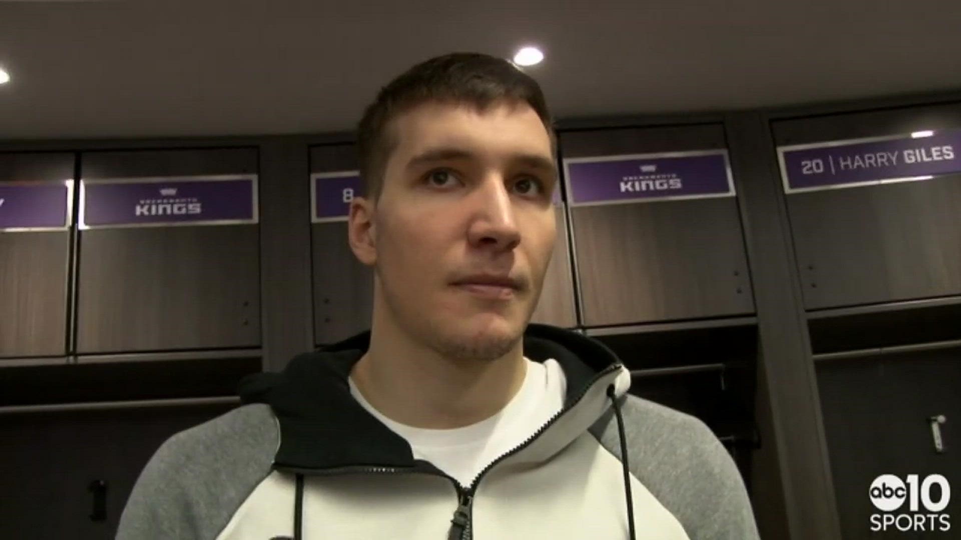 Following Sunday's loss in Sacramento to the Boston Celtics, Bogdan Bogdanovic talks about what went wrong for his Kings team and talks about his recent struggles as the season winds down.