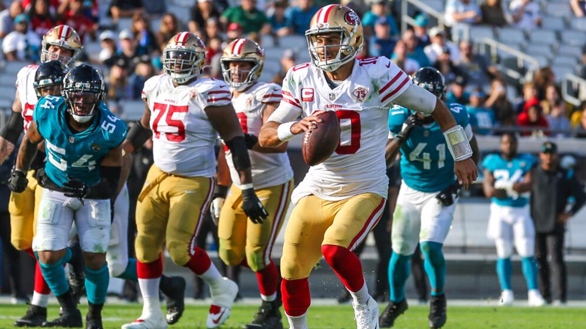 Garoppolo throws 2 more TDs, 49ers dominate Jaguars 30-10