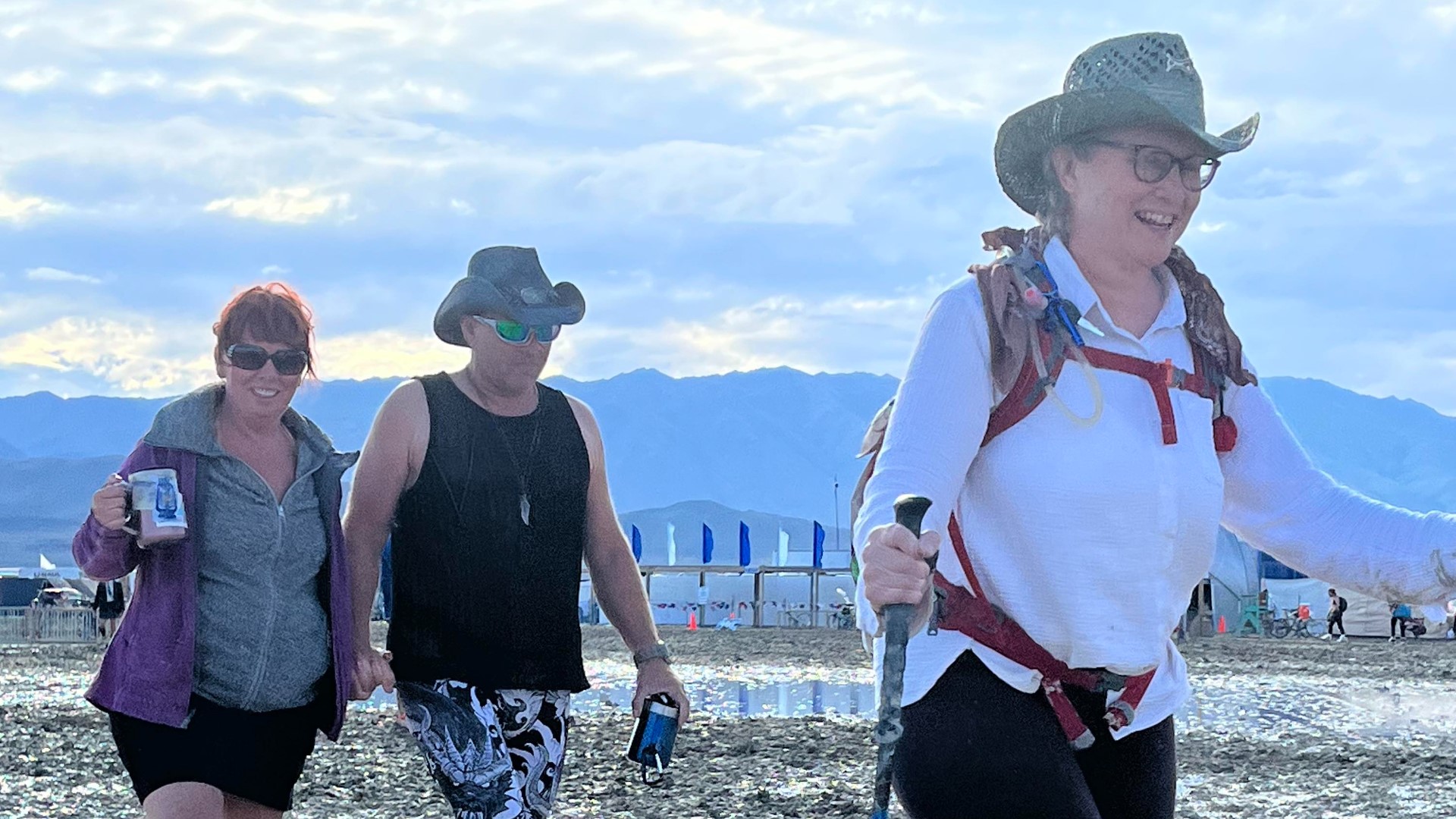 Heavy rain and muddy conditions make it difficult for Sacramento-area residents to navigate in and out of Burning Man event.