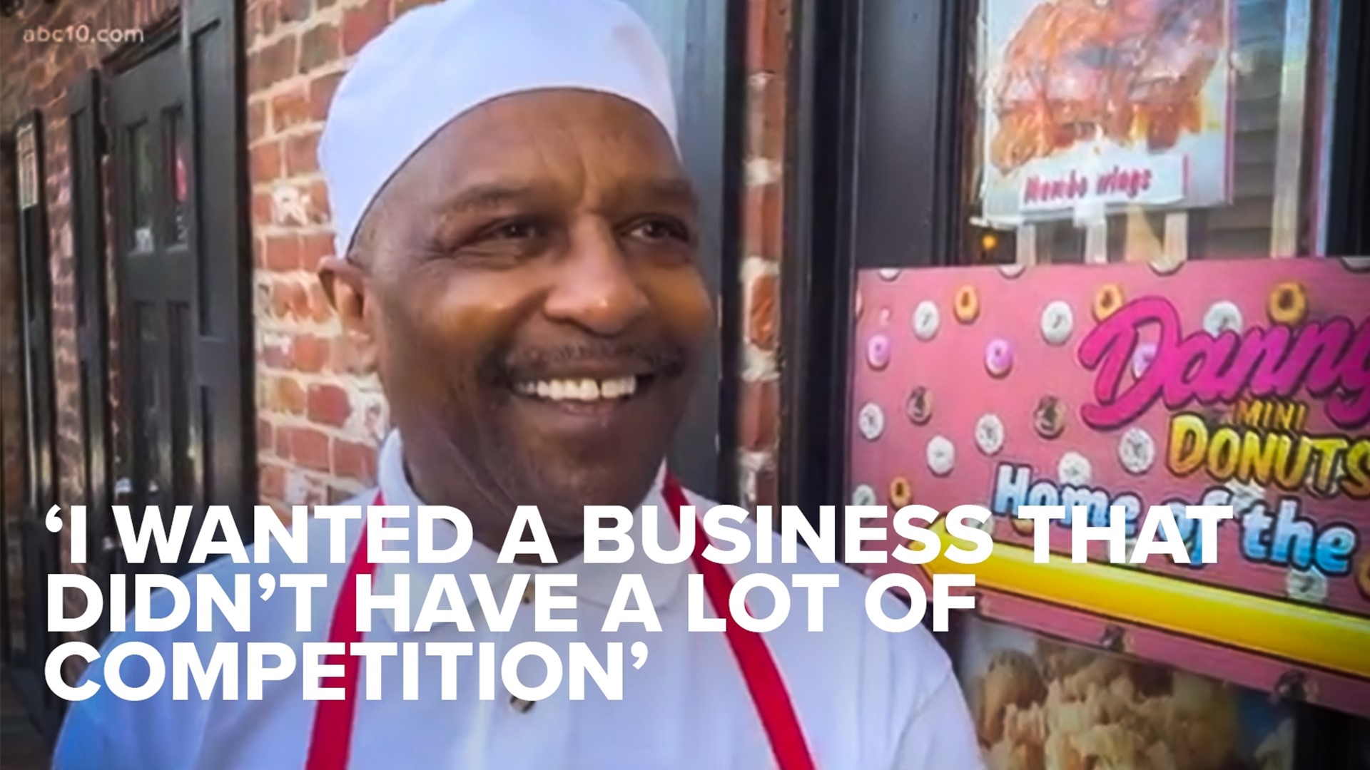 Behind the mini donuts is the longest working Black business owner at Old Sacramento Waterfront, Danny Johnson, who described his venture into the hot pastry.