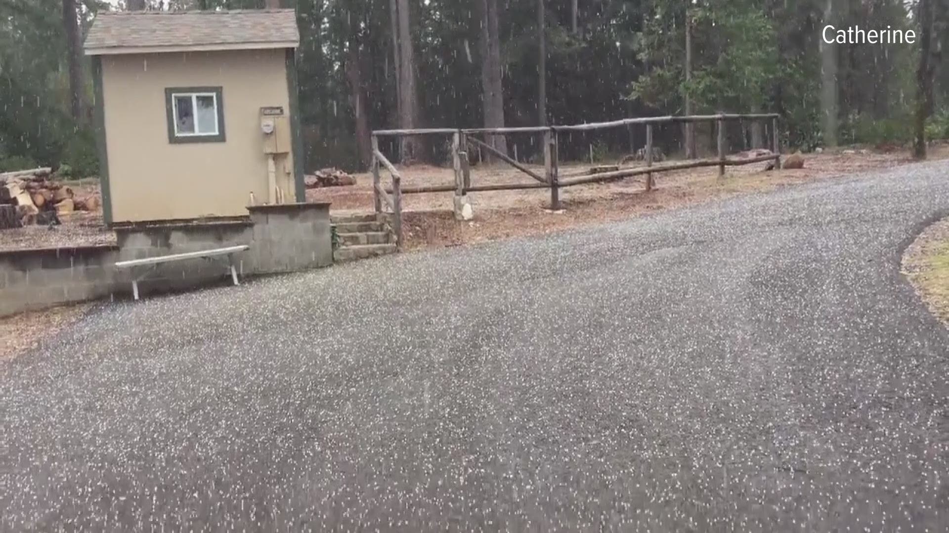 Thunderstorms bring heavy rain and hail to the Sierra foothills