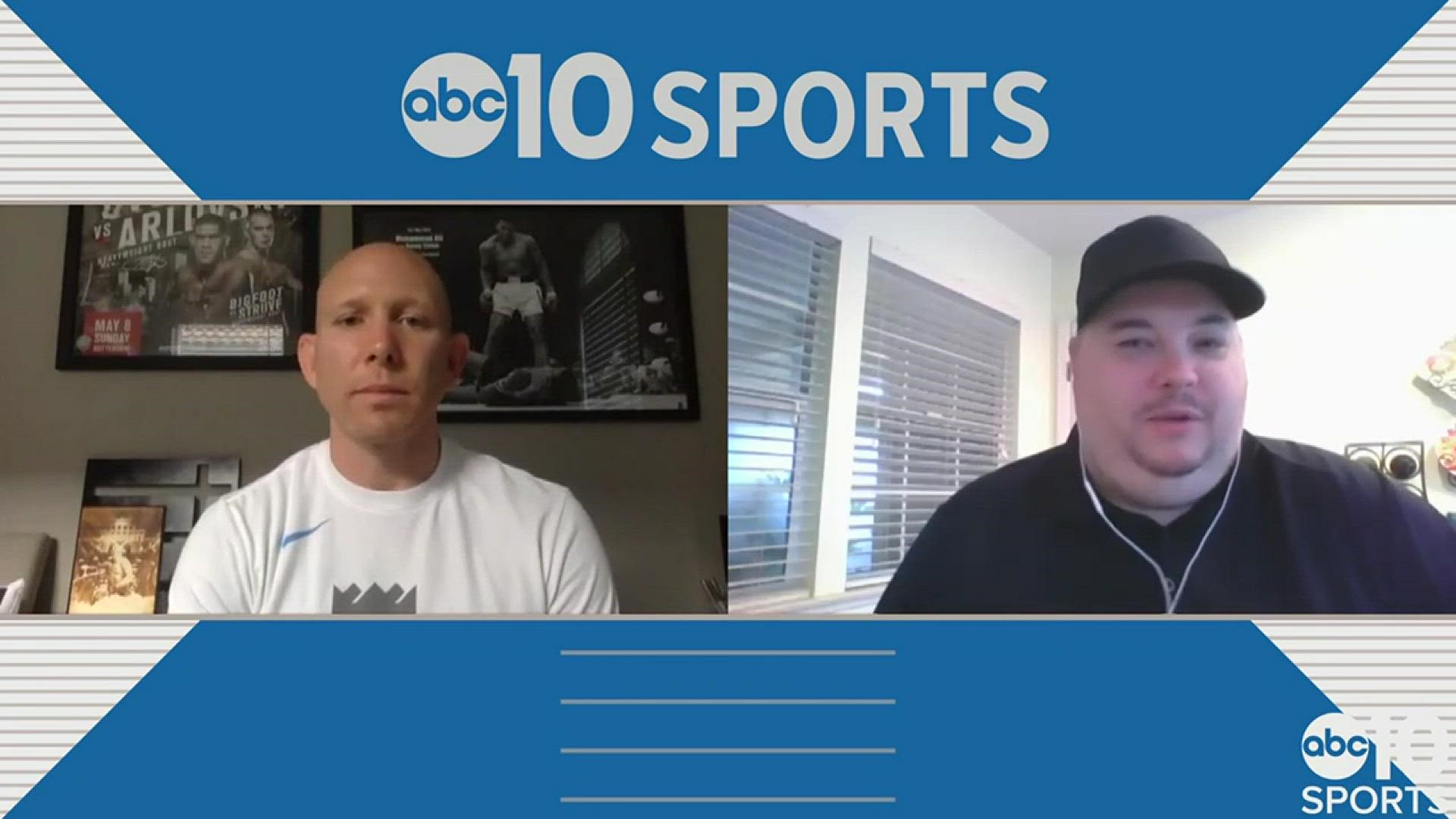 UFC featherweight Josh Emmett talks to ABC10's Sean Cunningham about his desire to fight in June & helping to feed frontline workers in his hometown of Sacramento.
