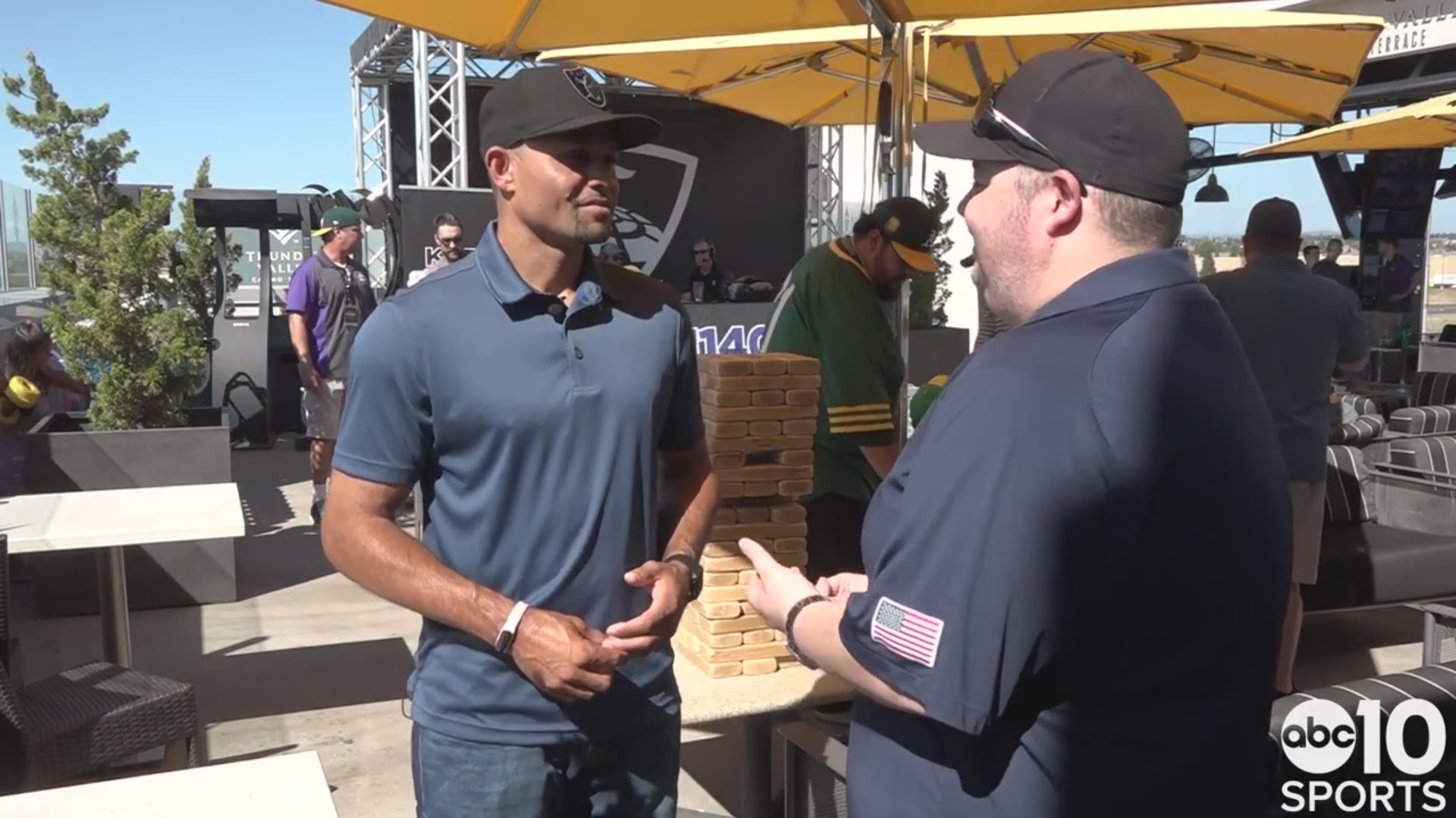 Former A's outfielder turned broadcaster Coco Crisp talks to ABC10's Sean Cunningham about participating in Sports 1140's fan event at Top Golf in Roseville, the transition he made from player into the analyst role and the bright future of Major League Baseball in Oakland.