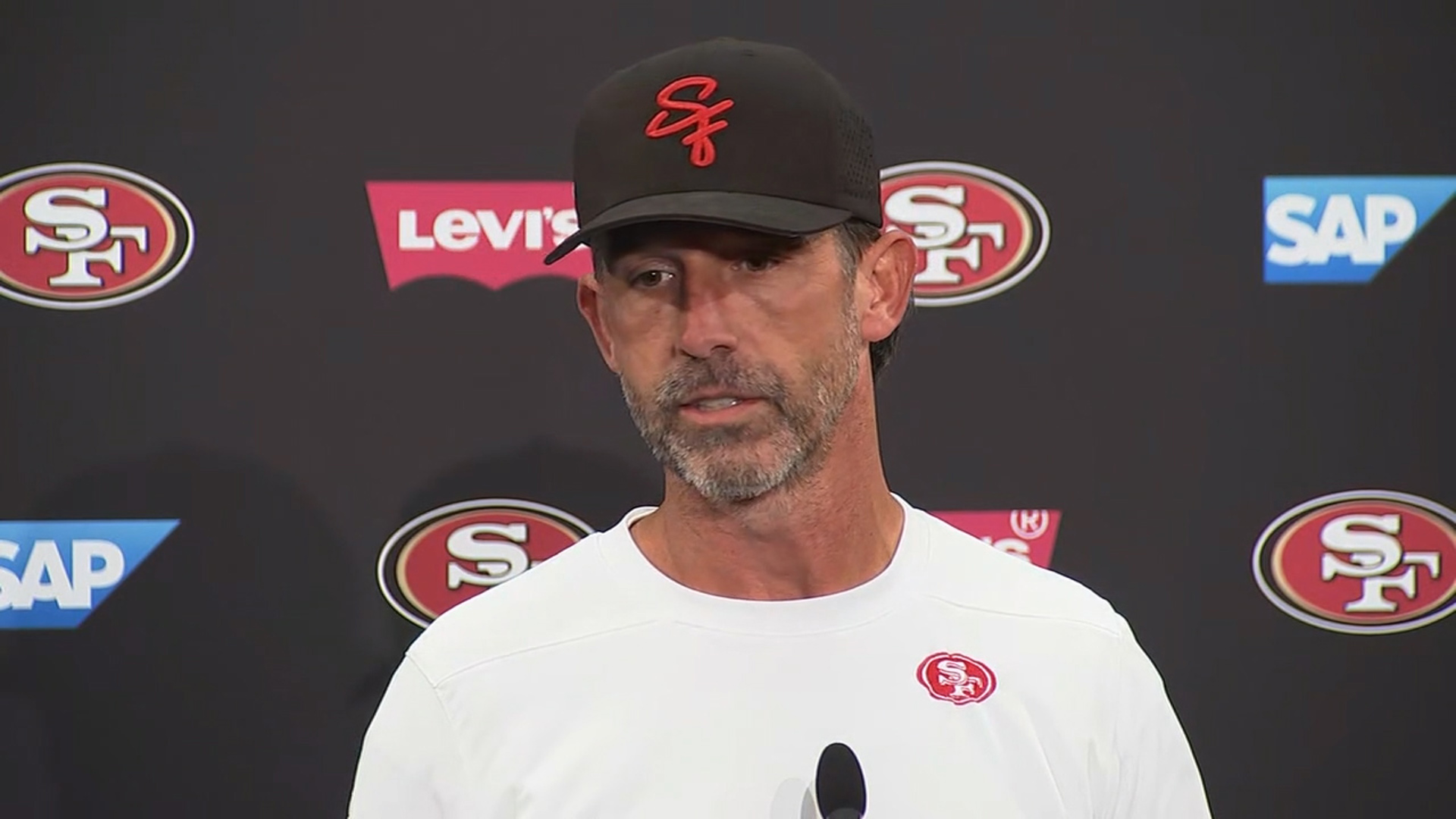 San Francisco 49ers Head Coach Kyle Shanahan talks injuries, strategy and next game | Raw Interview