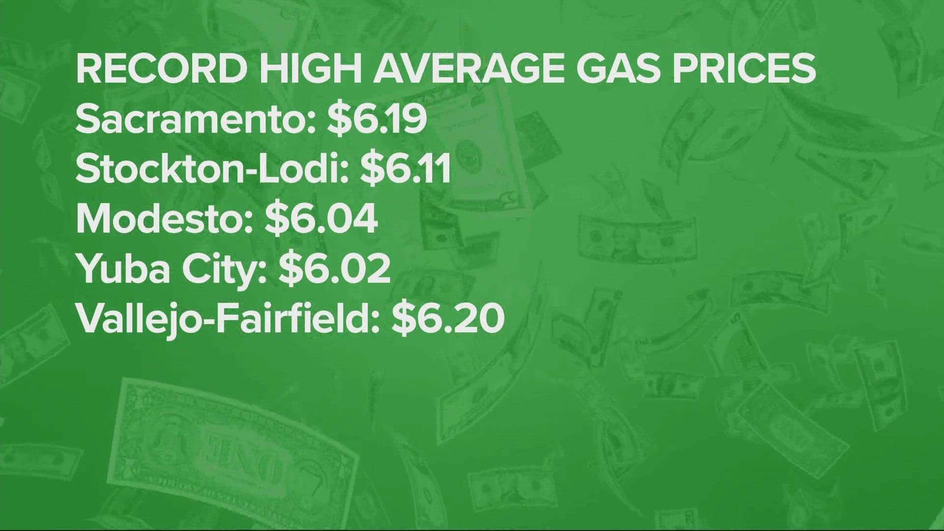 The highest price of gas in the Golden State is in Mono County, sitting at just under $7 for a gallon of gas.