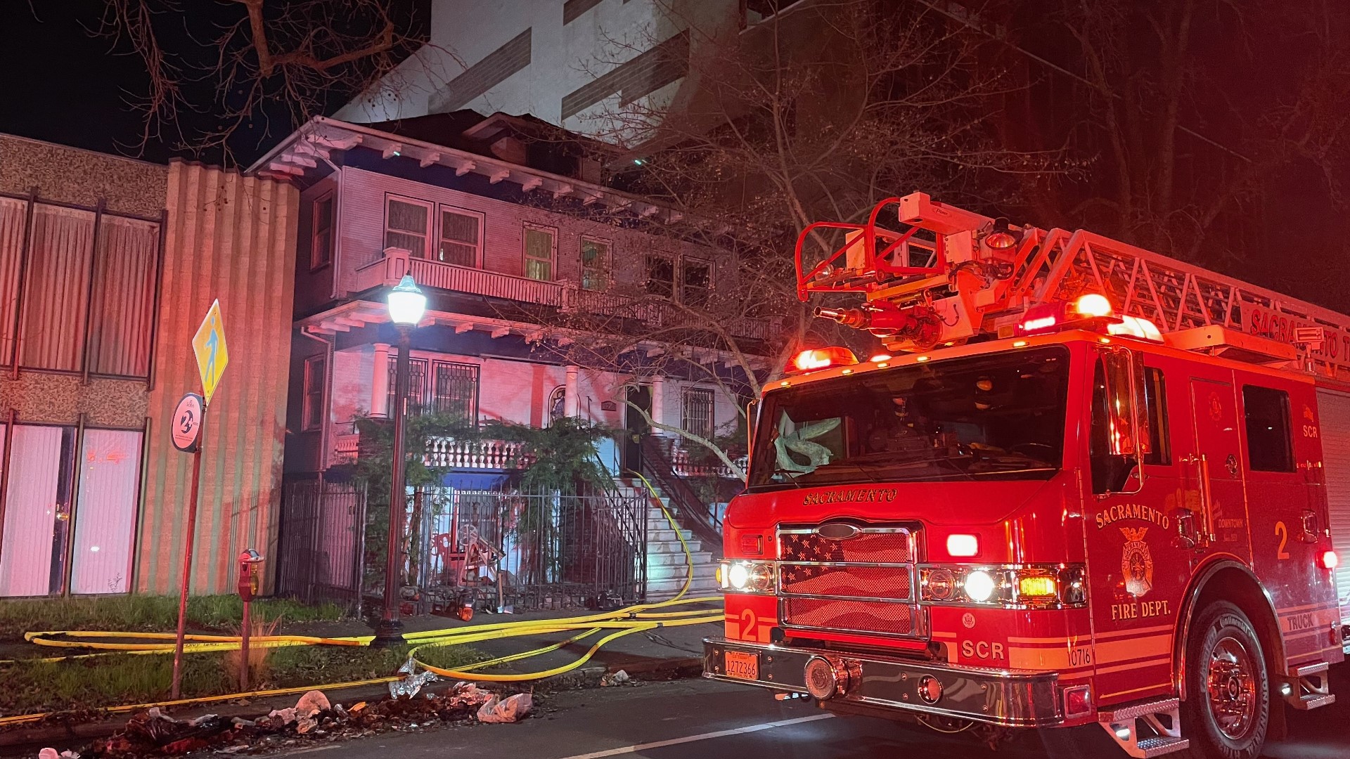 A fire broke out in Downtown Sacramento Friday, according to the Sacramento Fire Department.