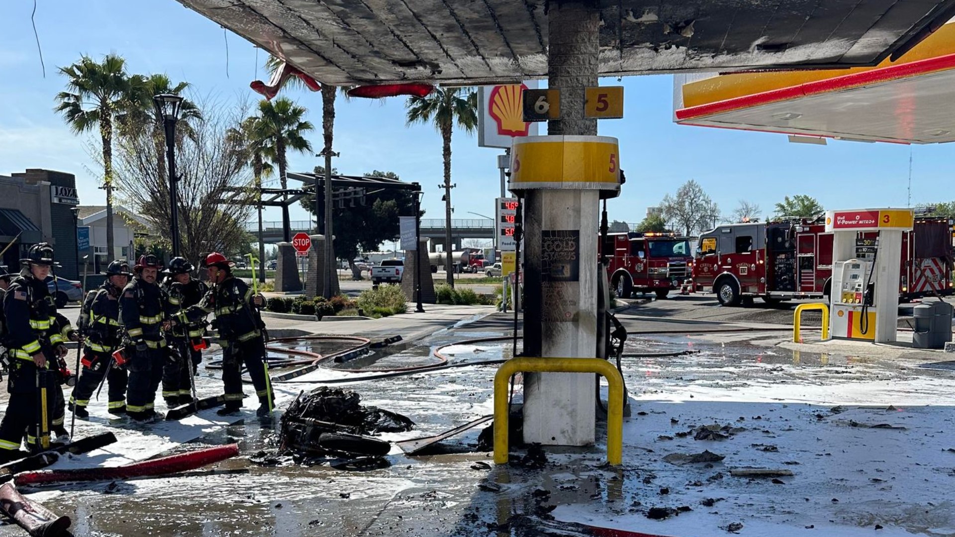 The Modesto Fire Department said this happened at the Shell gas station on 4th Street in Ceres.