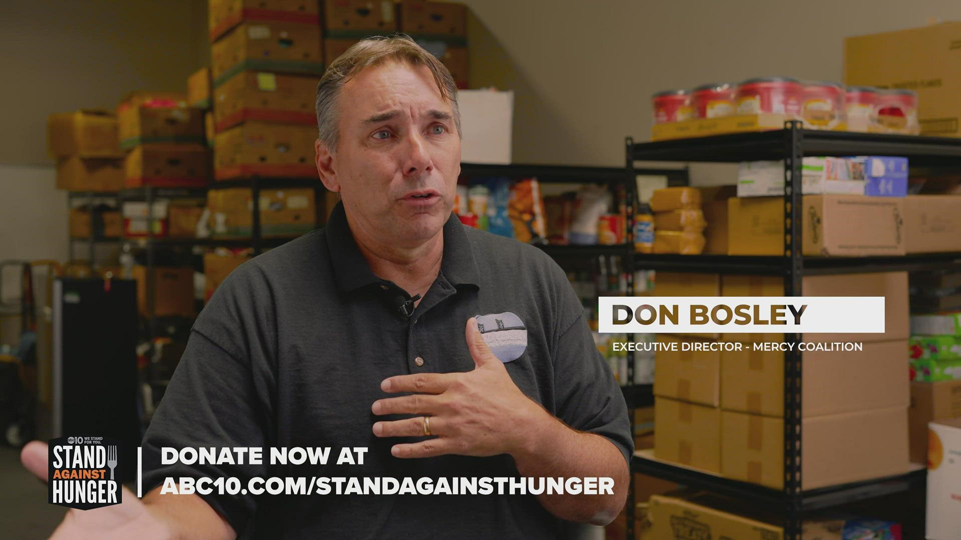 Help people living in your community when you give to Stand Against Hunger. Each dollar given lets your local food bank provide ten meals to those in need.