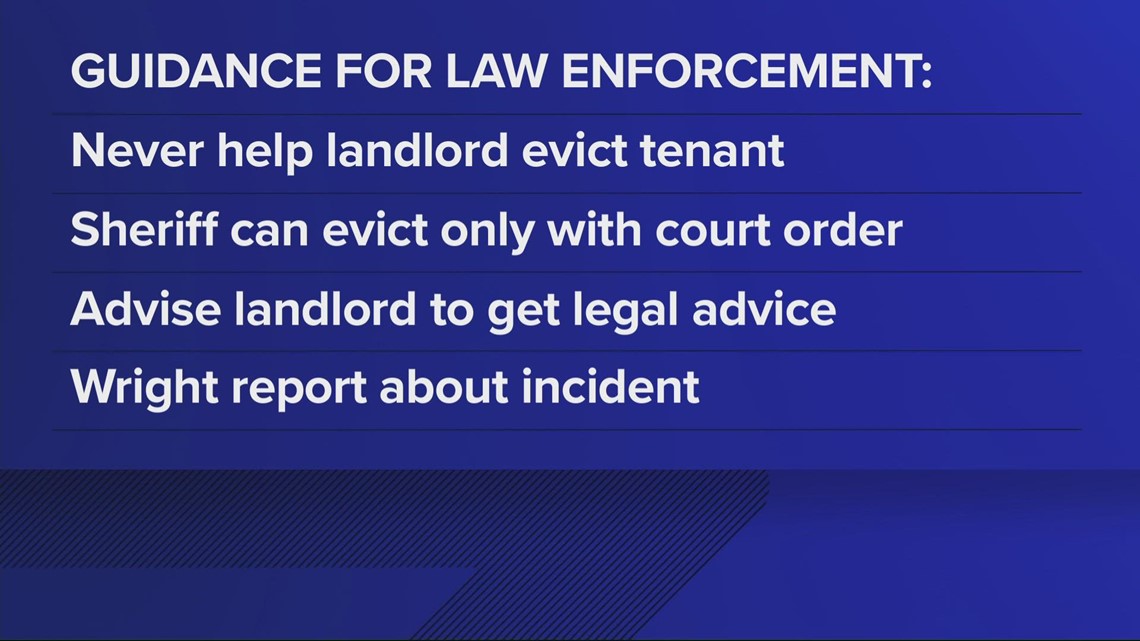 Law enforcement should not assist in California forced evictions, says