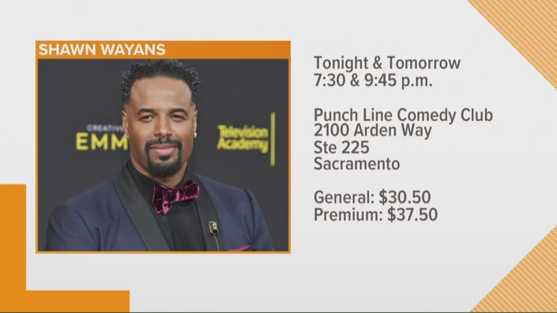 Shawn Wayans stopped by to talk about his upcoming performances at Punch Line Sacramento on Friday and Saturday night.