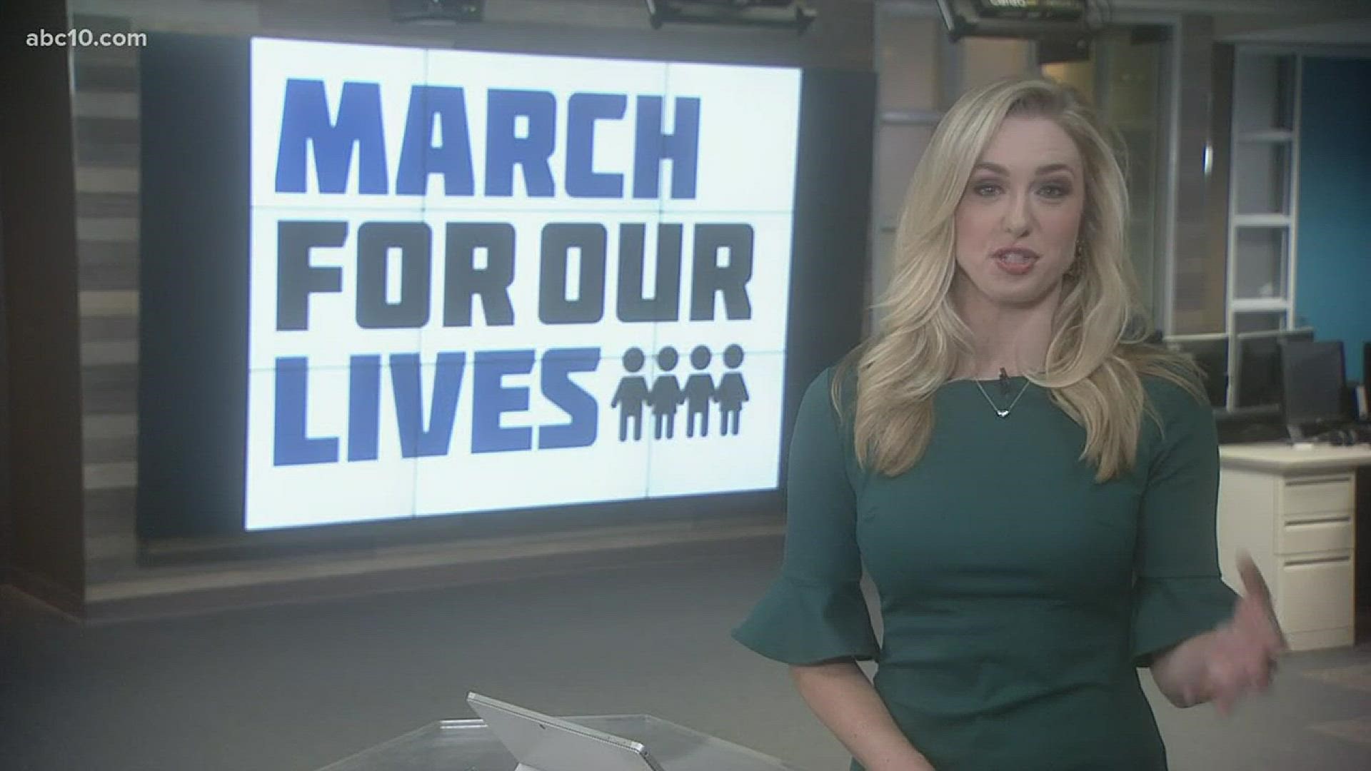 A rally and march was held in downtown Sacramento by March For Our Lives Sacramento.