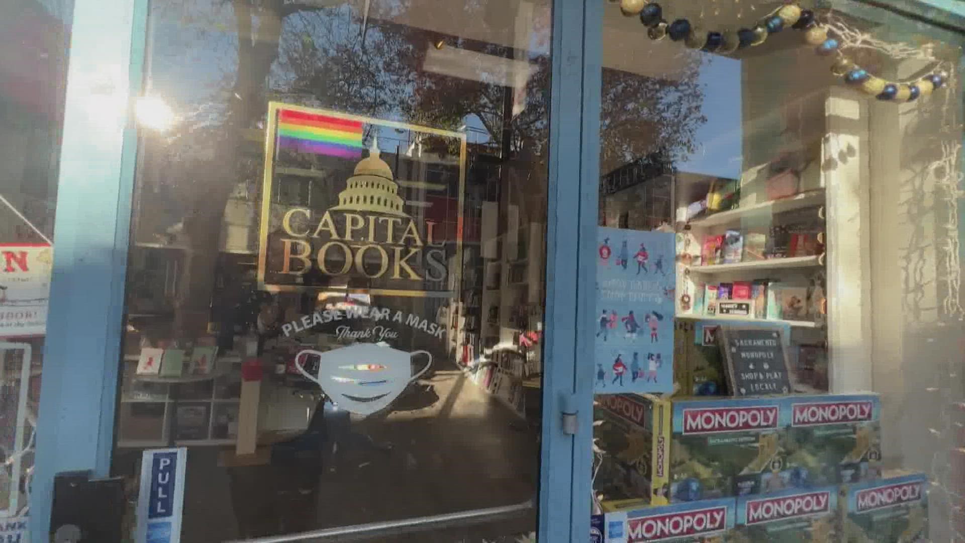 Capital Books in Sacramento gives away free books to anyone in need.