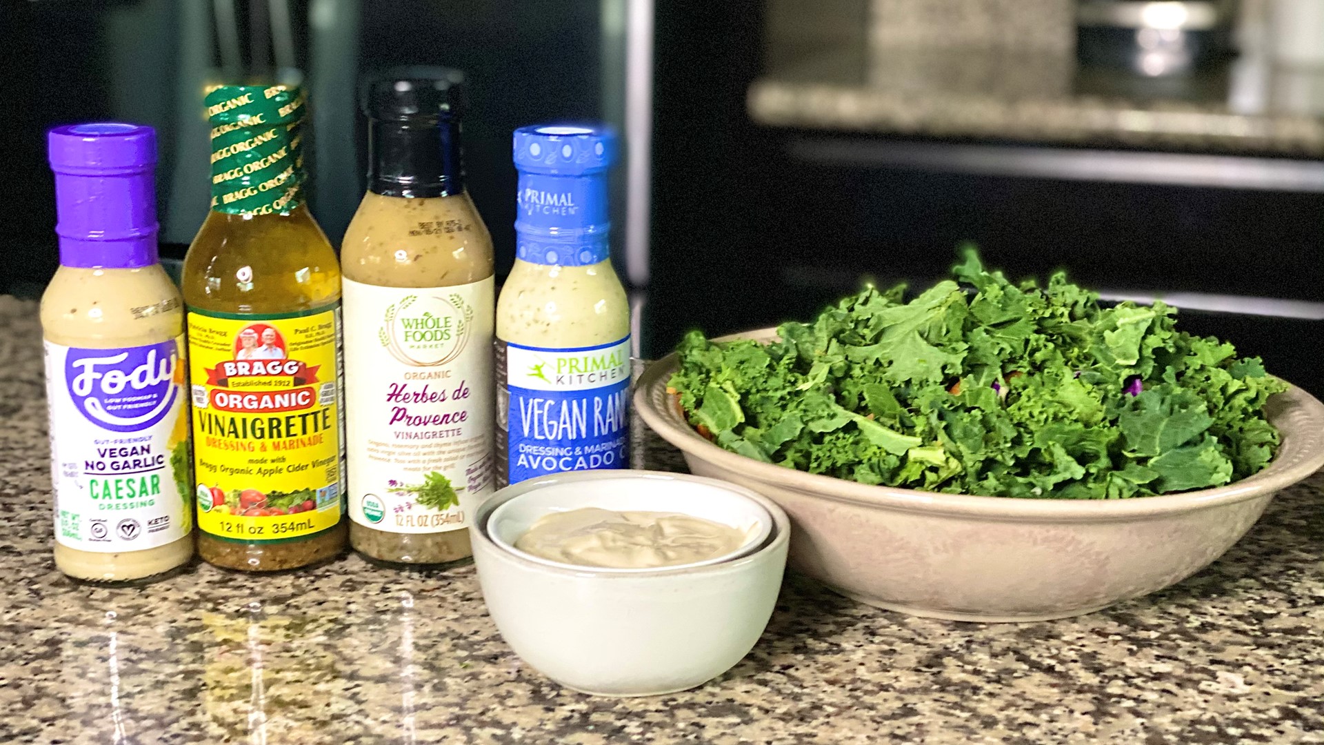 Sometimes people want to eat salad to be healthy, but the dressing can make it unhealthy. The best way to make sure you have a good dressing: make it yourself!
