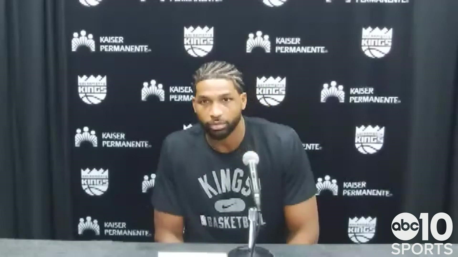 Following Wednesday's 107-97 loss to the Timberwolves, Kings center Tristan Thompson goes off on his Sacramento's missed opportunity - going 1-3 on the road trip.