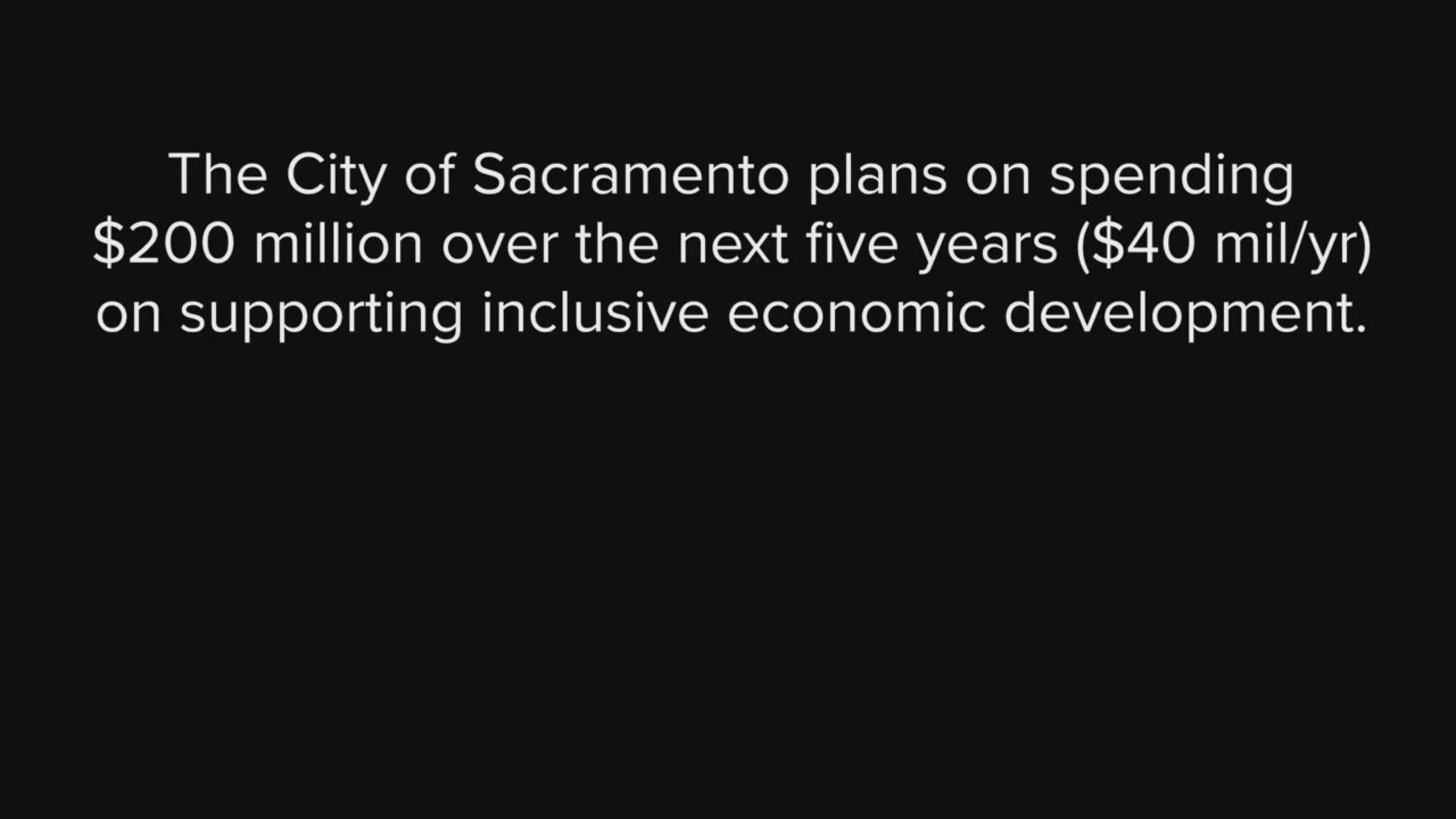 Sacramento City Council passed a plan committing $40 million per year for five years to inclusive economic development. City Councilman Jay Schenirer talks about why he thinks this is going to benefit the entire community in the long run.