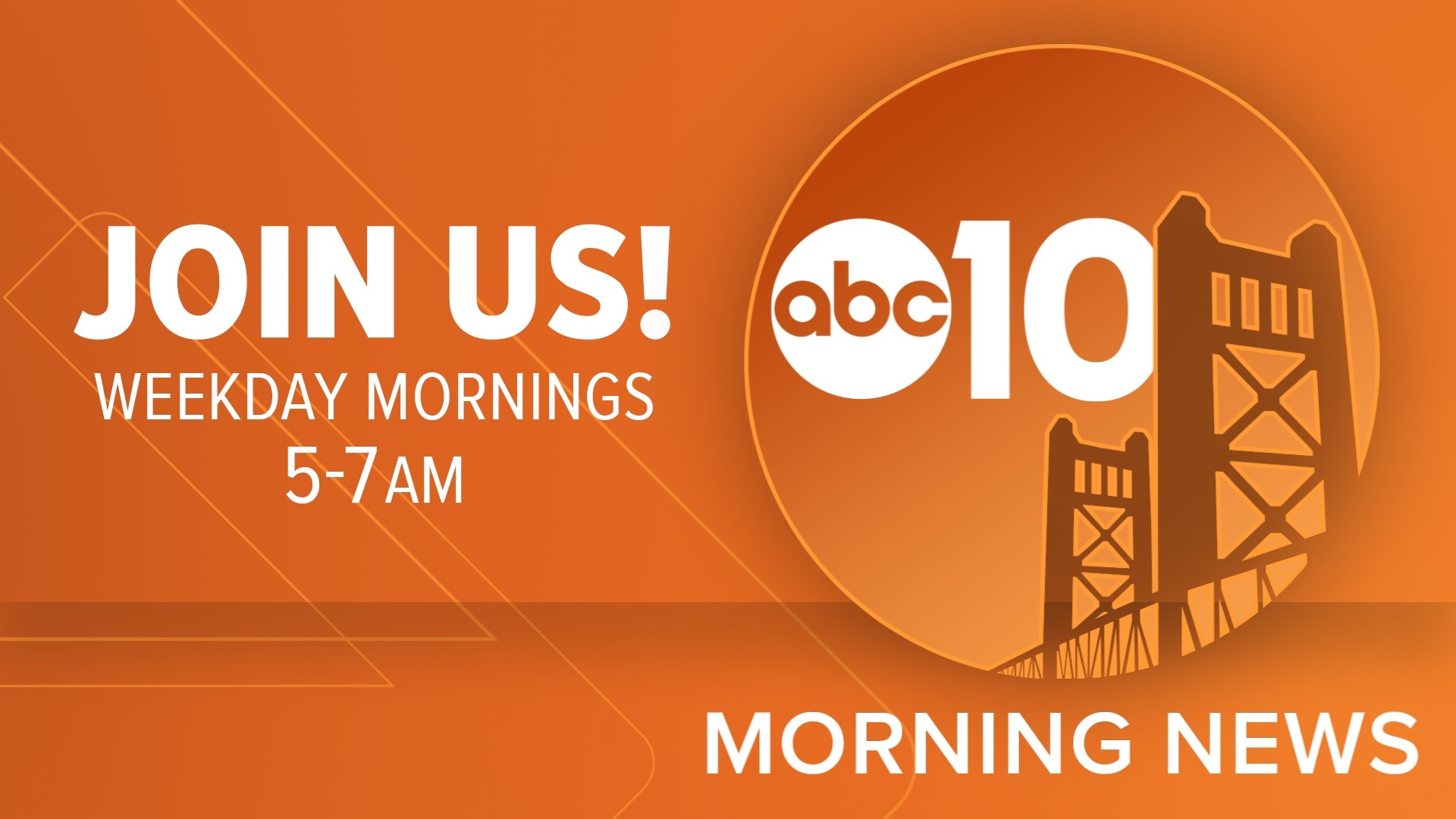 ABC10 morning news from 5 a.m. to 11 a.m. on ABC10+