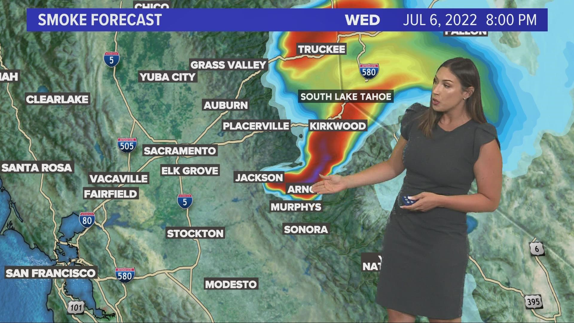 Meteorologist Carley Gomez has your latest smoke and air forecast from the Electra Fire.
