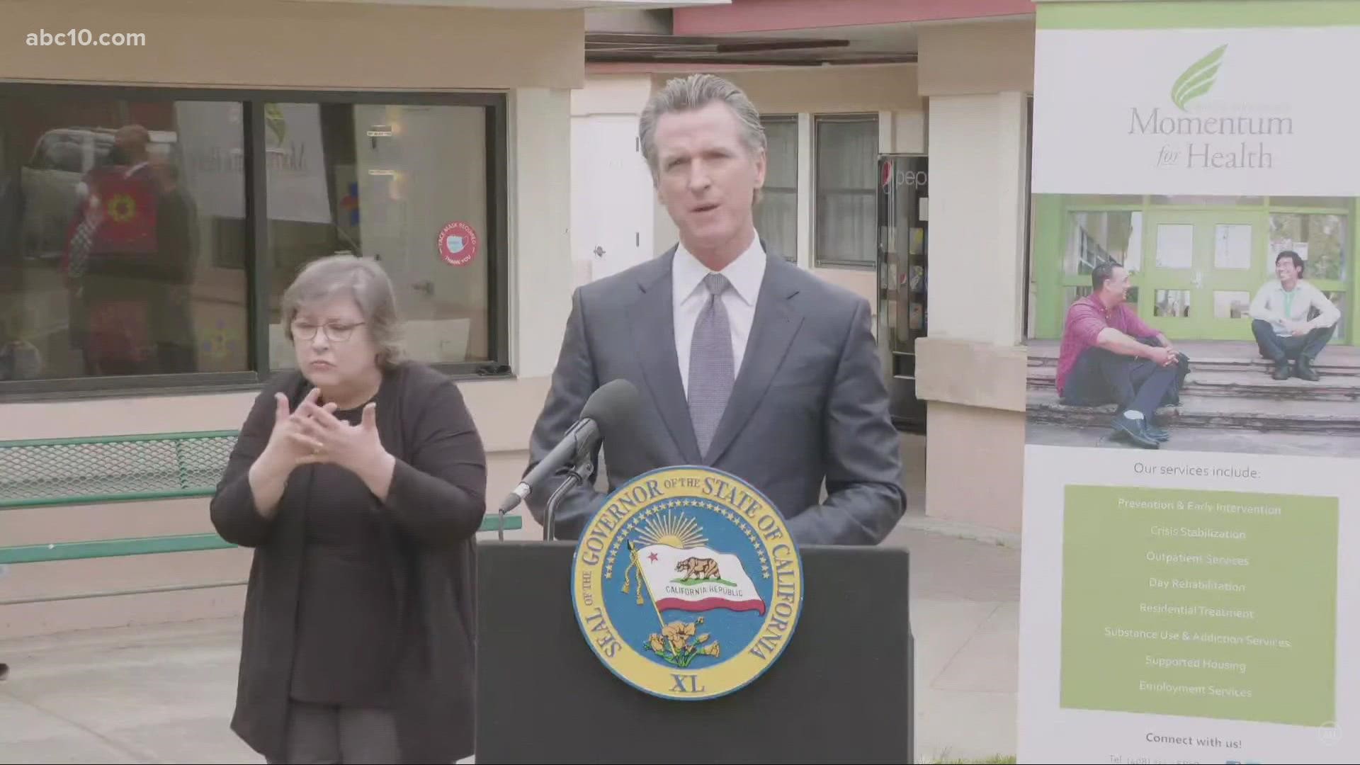 The proposal by Gov. Newsom would require all counties in California to set up a mental health branch in civil court to assist people in need of help.
