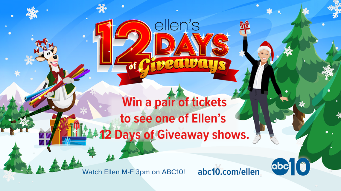 Ellens Christmas Giveaway 2022 Ellen 12 Days Of Giveaways Sweepstakes | Abc10.Com