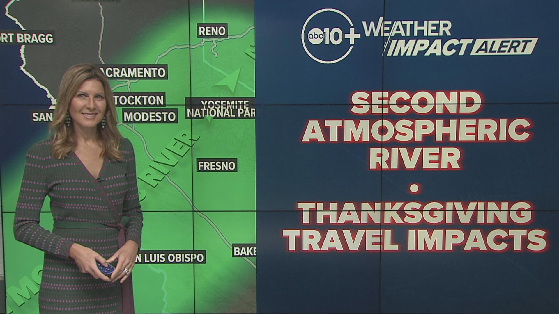 A second atmospheric river is taking aim at California. This one will impact more of the central and southern part of the state.