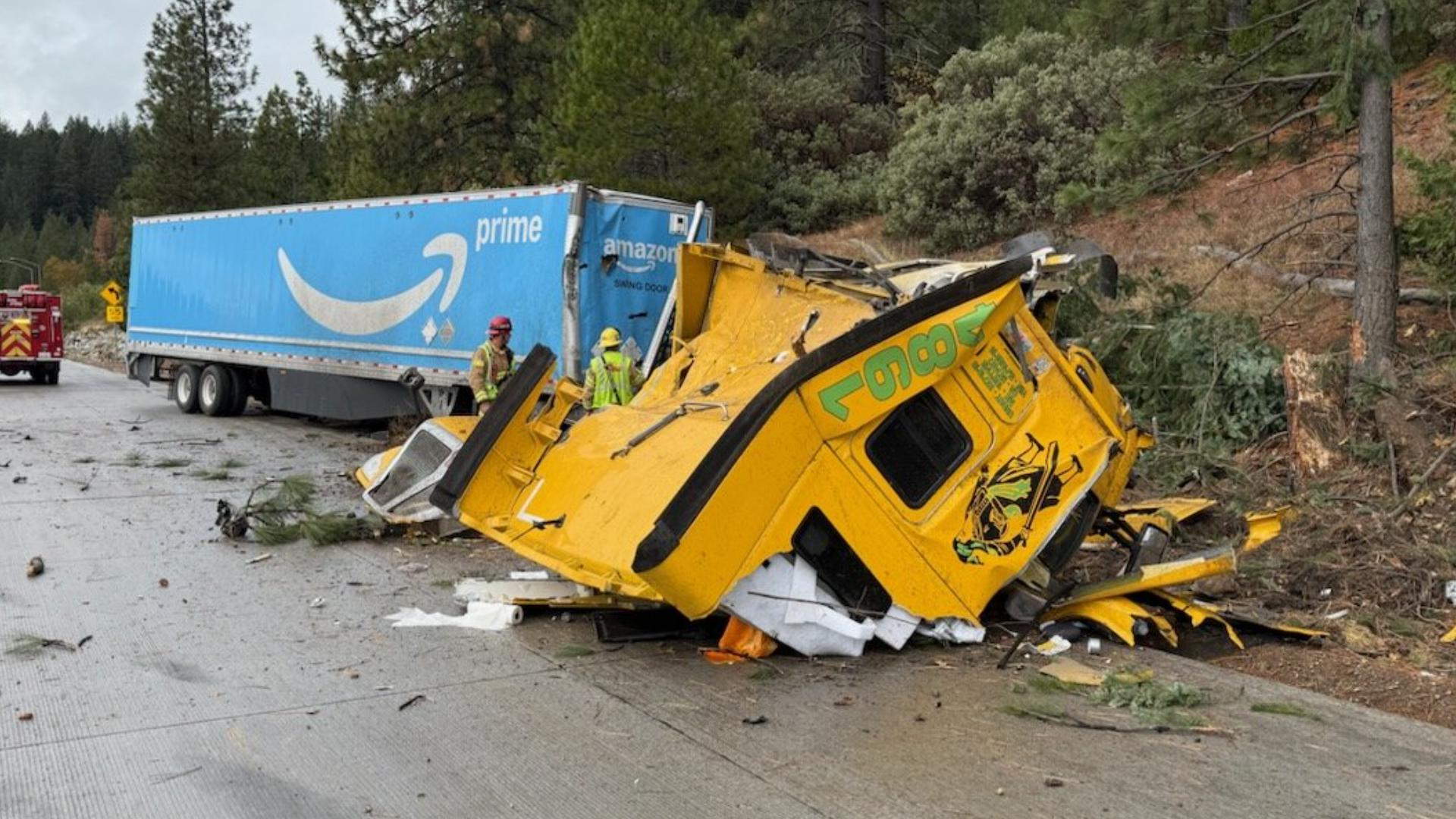 Major injuries reported after semi truck crash in Alta area | abc10.com