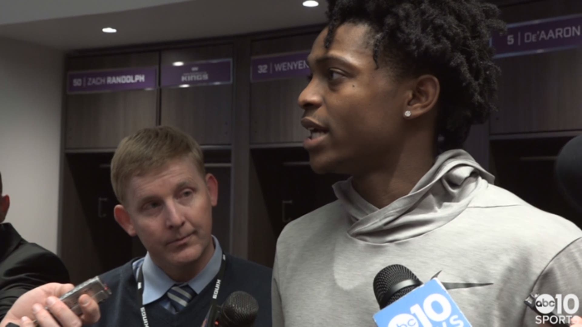 Kings point guard De'Aaron Fox discusses what went wrong in the closing minute of their loss to the Warriors on Friday night, and taking the defending champions to the wire in both games this season.