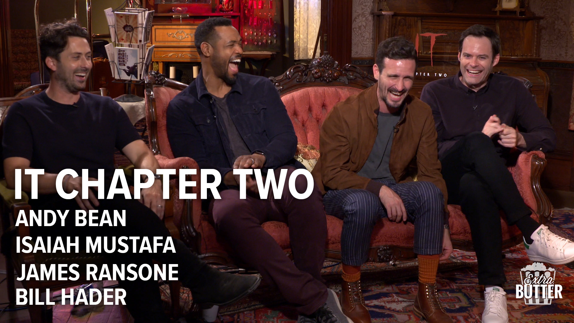 Bill Hader is tired of talking about IT Chapter Two in this very funny interview for the movie. Hader is joined by Andy Bean, Isaiah Mustafa and James Ransone.