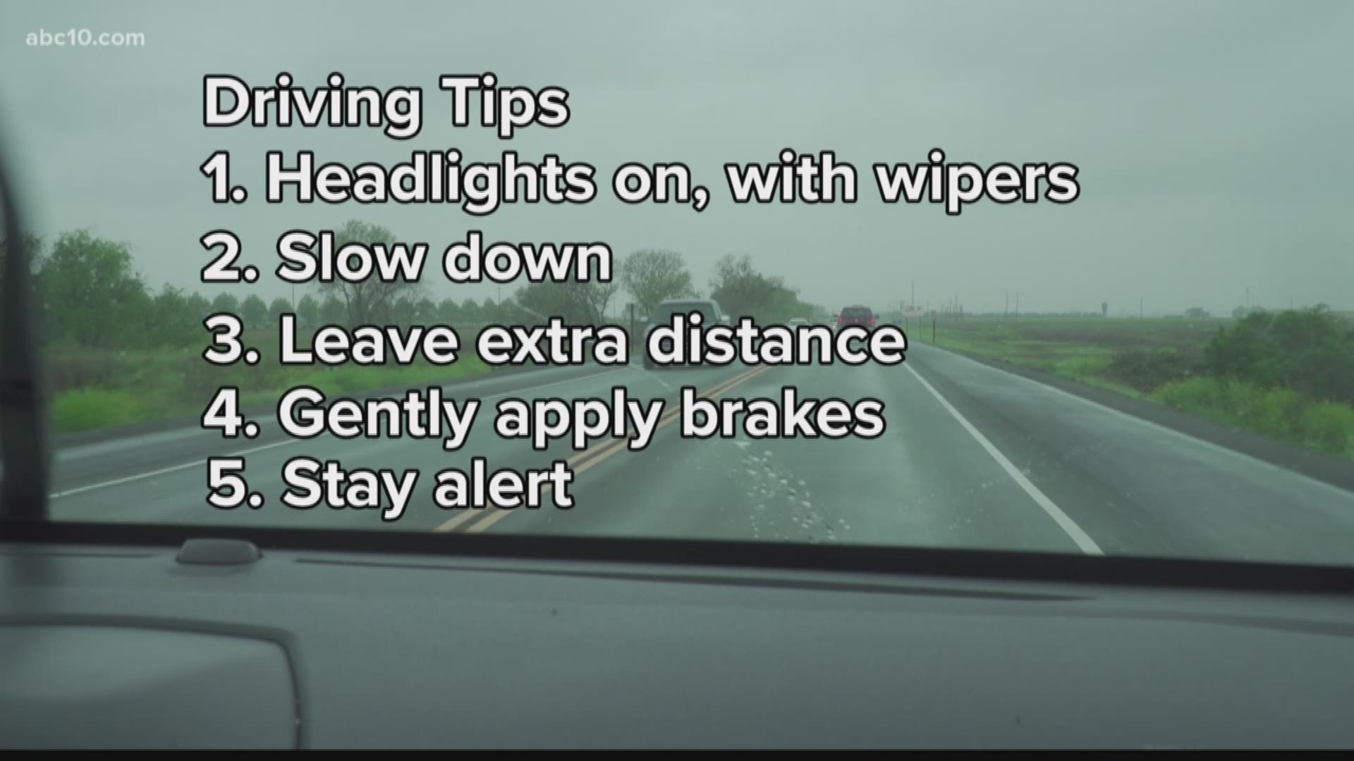 Tips for driving in the rain - B Staying focused and alert while driving in the rain