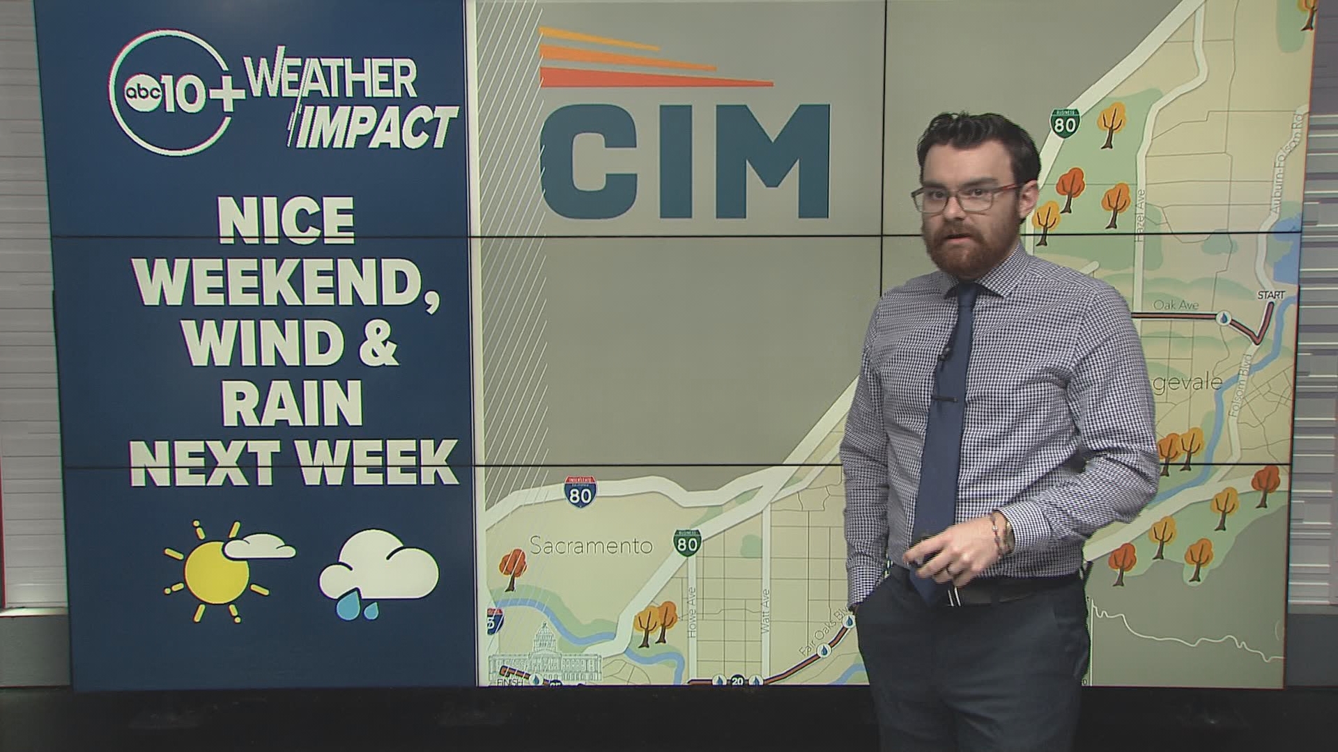 Nice weather continues through the weekend, including for the California International Marathon. The dry and quiet pattern breaks down next week.