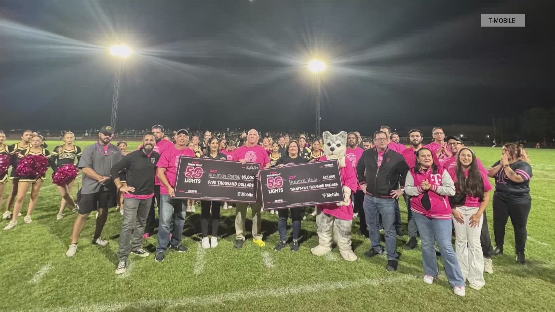 Hughson High is one of 16 schools across the country to receive a $25,000 grant as part of the company’s “T-Mobile Friday Night 5G Lights” competition.