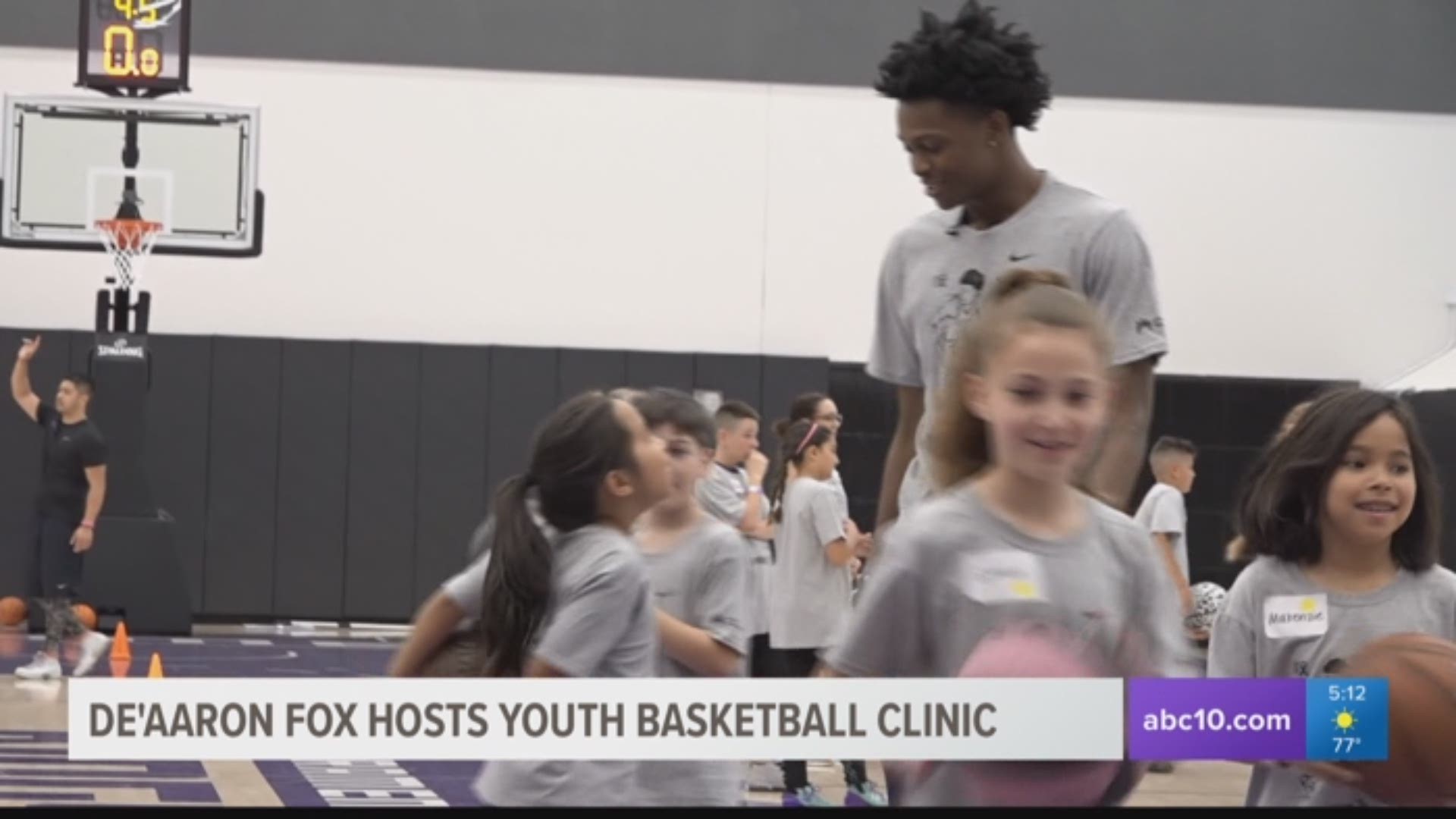 De'Aaron Fox hosted a Mother's Day basketball clinic with his mom Lorraine at the Golden 1 Center, partnering with his Sacramento Kings team, Kaiser Permanente, Albie Aware Breast Cancer Foundation and the Whole Fox Family Foundation.