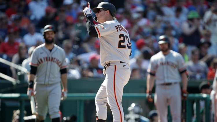 Pederson homers twice in Giants' 12-3 rout of Nationals
