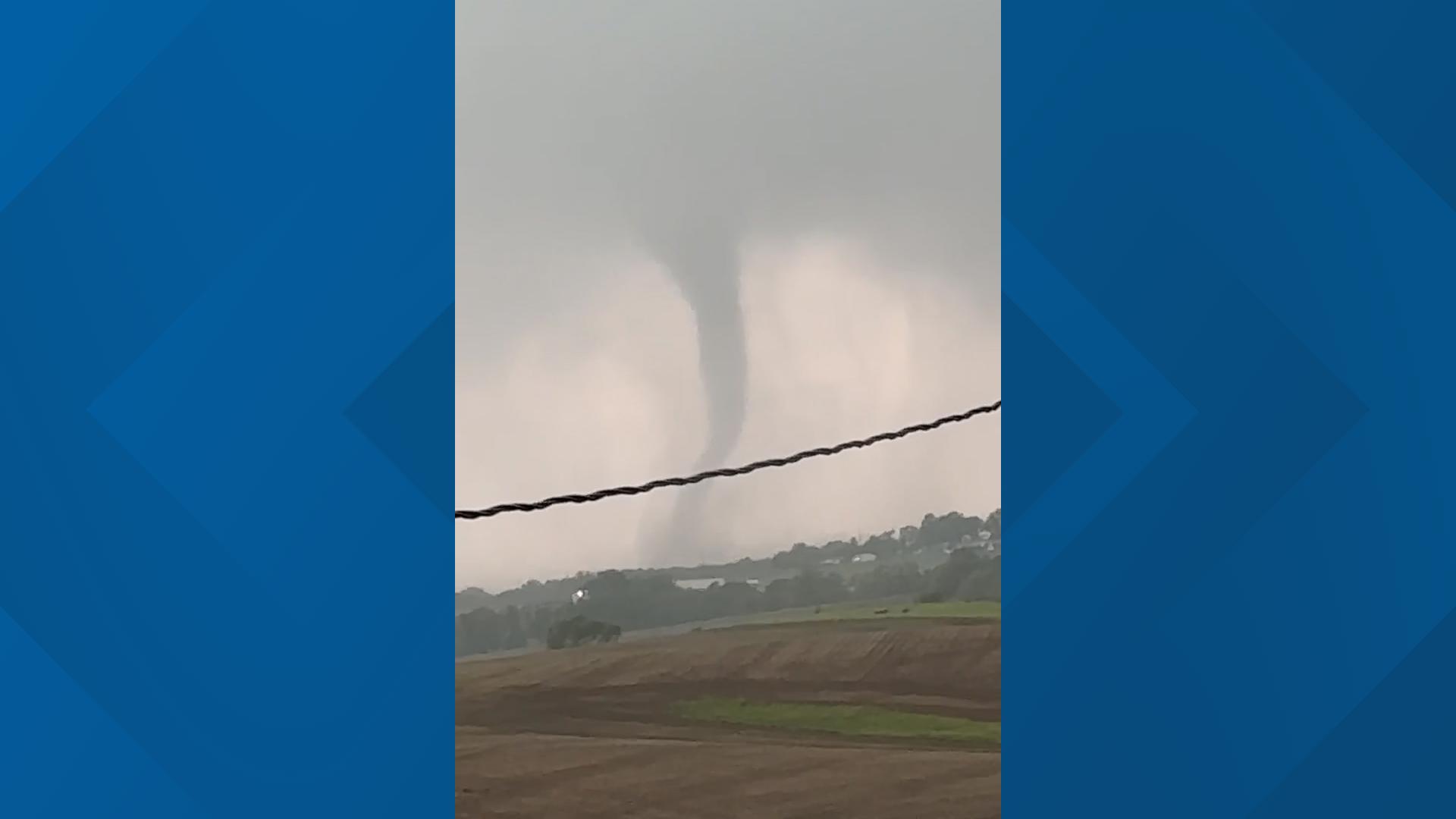 Watch | A tornado can be seen going through Red Oak, Iowa