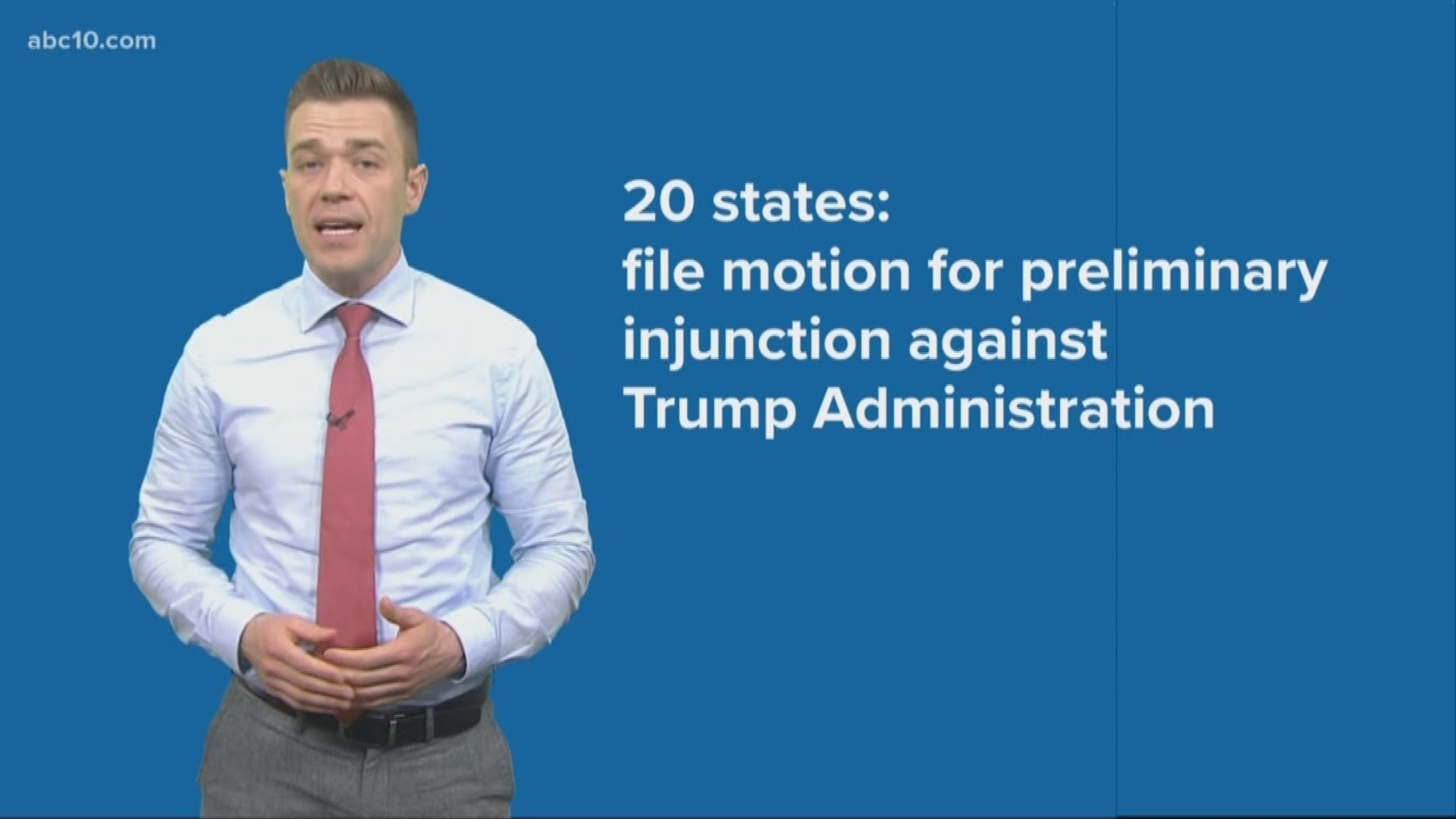 California and 19 other states that are suing President Donald Trump over his emergency declaration to build a border wall have requested a court order to stop money from being diverted to fund the project.