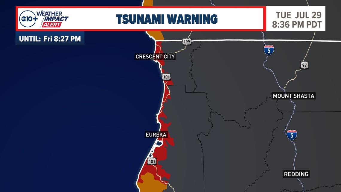 Tsunami warning california real time