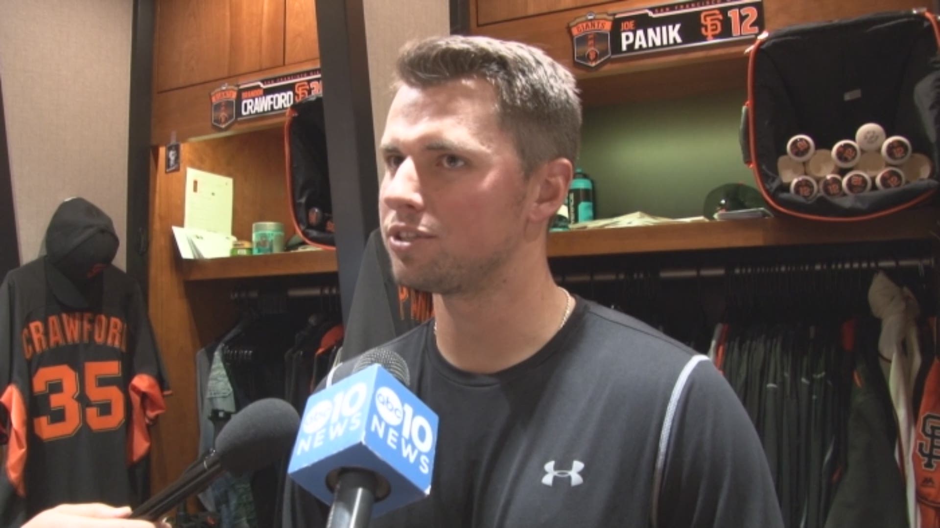 San Francisco Giants' second baseman Joe Panik talks about Thursday's home opening day win over the Los Angeles Dodgers, the team's offensive fire-power and recent rule changes in the infield which affects his position.