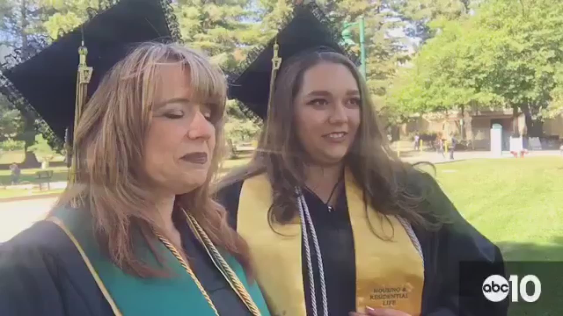 Mother-daughter duo to walk across graduation stage at Sacramento State with honors. (May 17, 2017)